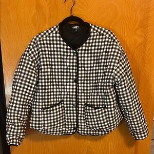 Black and White Checkered Women's Jacket